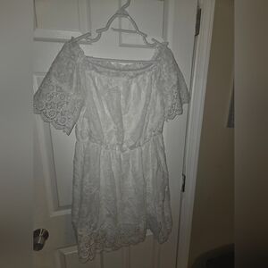 Elegant White Lace Dress